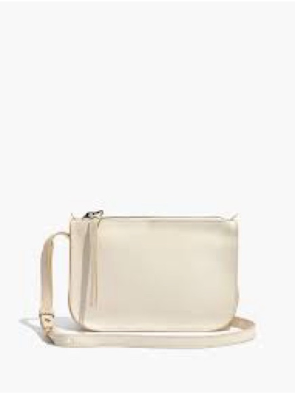 Madewell Cream Leather Crossbody Bag - Picture 1 of 8